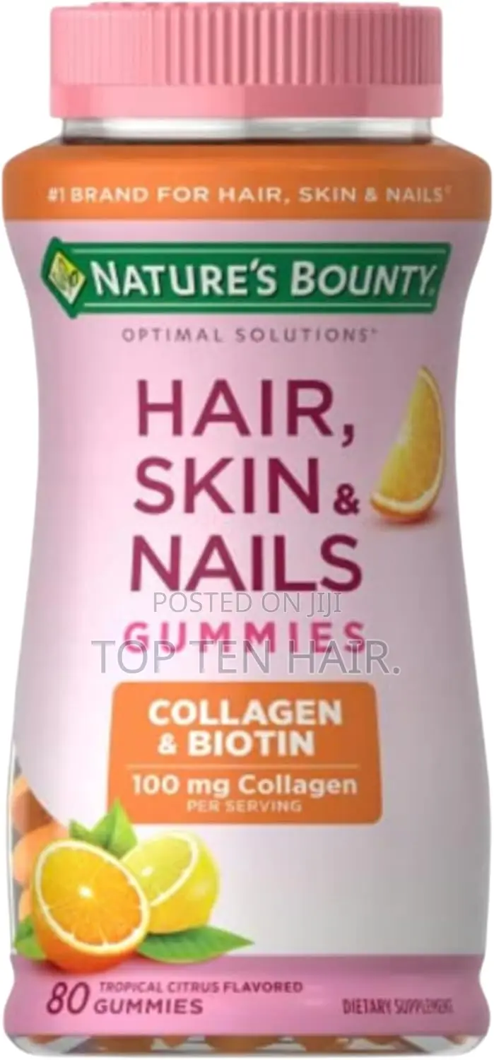 Nature's Bounty Collagen Biotin Gummies. 2500mcg. 40 Servings.