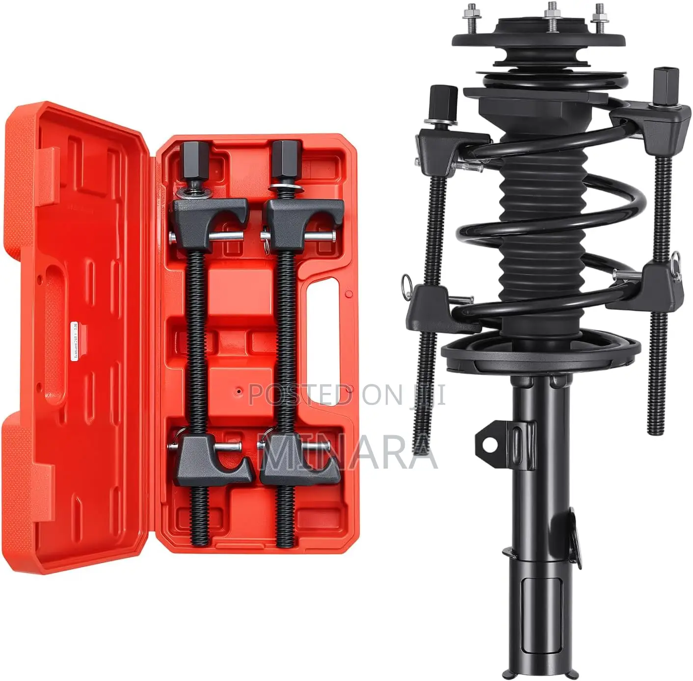 2pcs, Coil Spring Compressor, Strut Removal With Detent Safety Pins