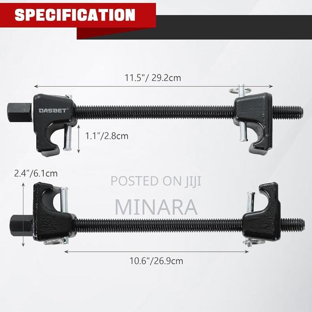 2pcs, Coil Spring Compressor, Strut Removal With Detent Safety Pins - thumbnail 3