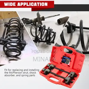 2pcs, Coil Spring Compressor, Strut Removal With Detent Safety Pins