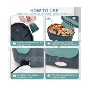 Portable Electric Food Warmer Lunch Box (Stainless Steel Inner Pot)