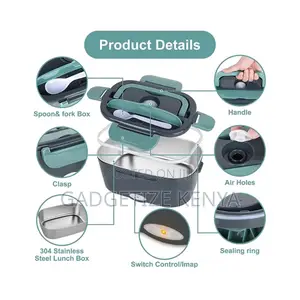 Portable Electric Food Warmer Lunch Box (Stainless Steel Inner Pot)