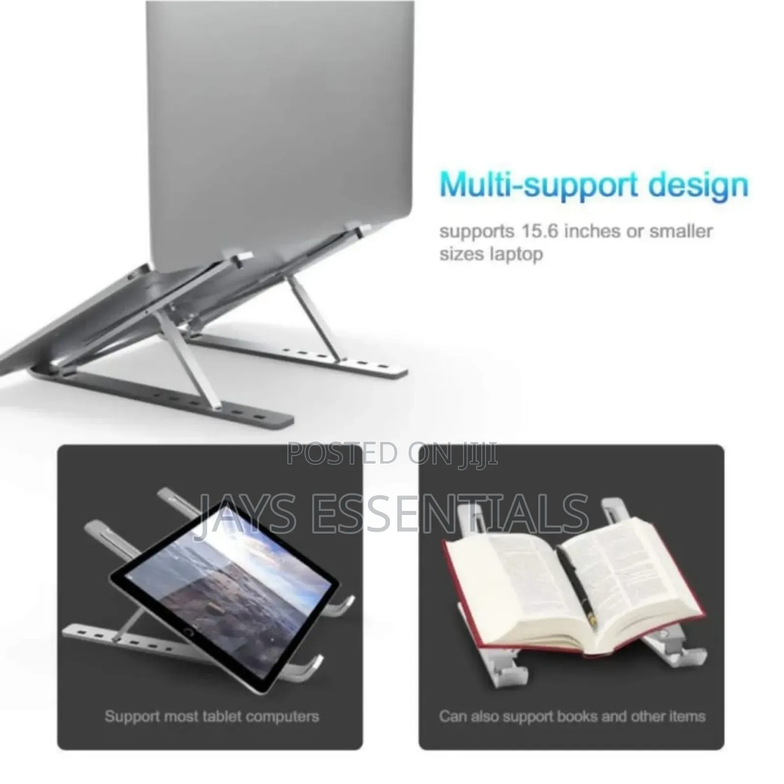18" Metallic Laptop Stand : Adjustable