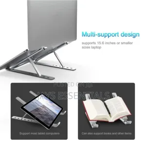 18" Metallic Laptop Stand : Adjustable