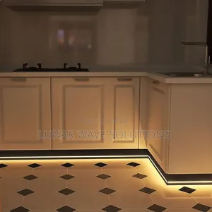 100mm by 2.5m Lit Wall Skirtings Aluminum