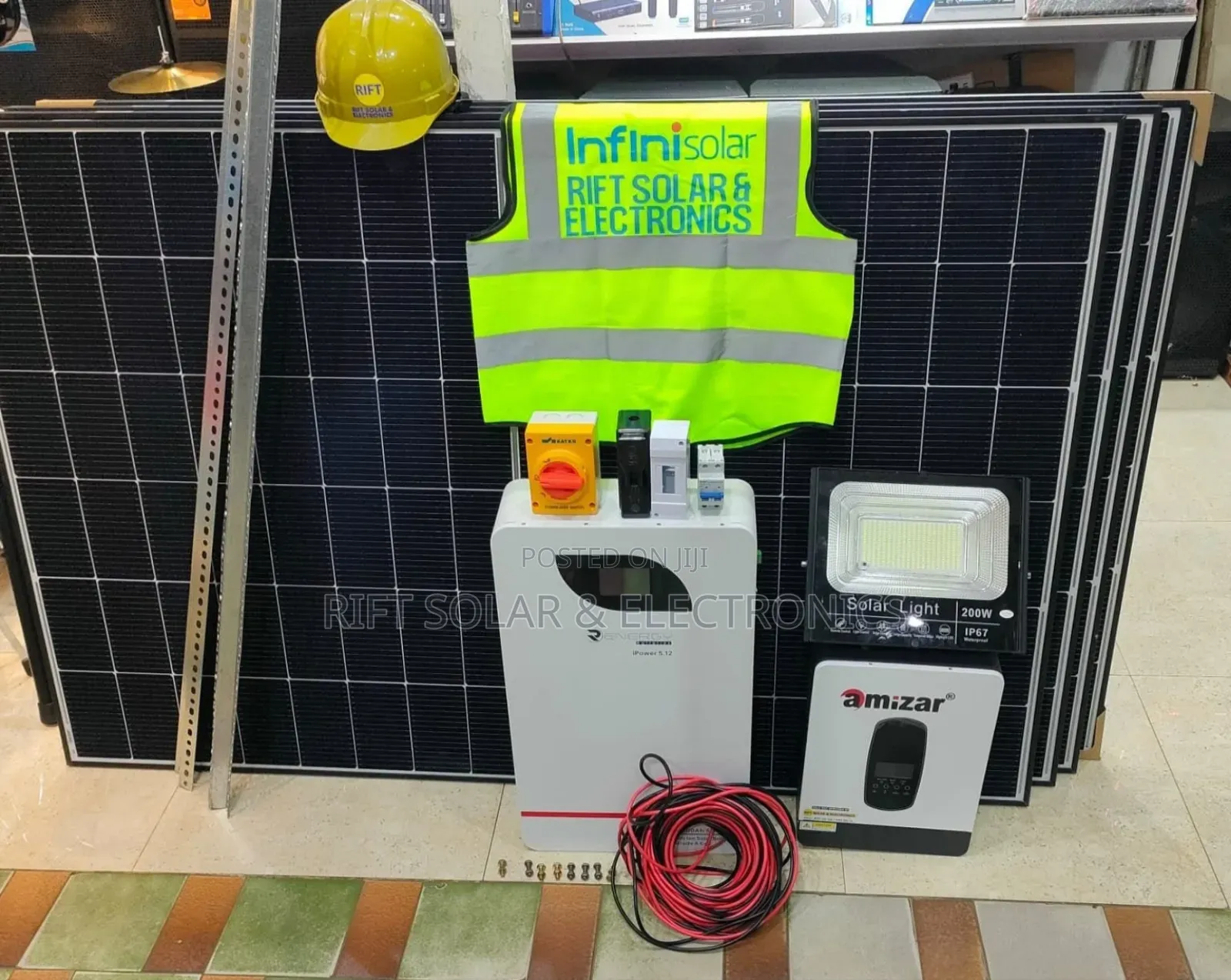 3.2kva Hybrid Inverter - 2.56kwh Lithium Battery(4)585 Watts Solar Kit