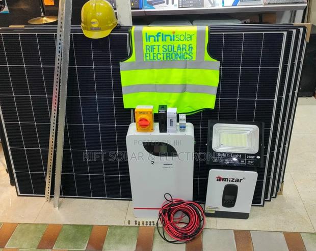 3.2kva Hybrid Inverter - 2.56kwh Lithium Battery(4)585 Watts Solar Kit