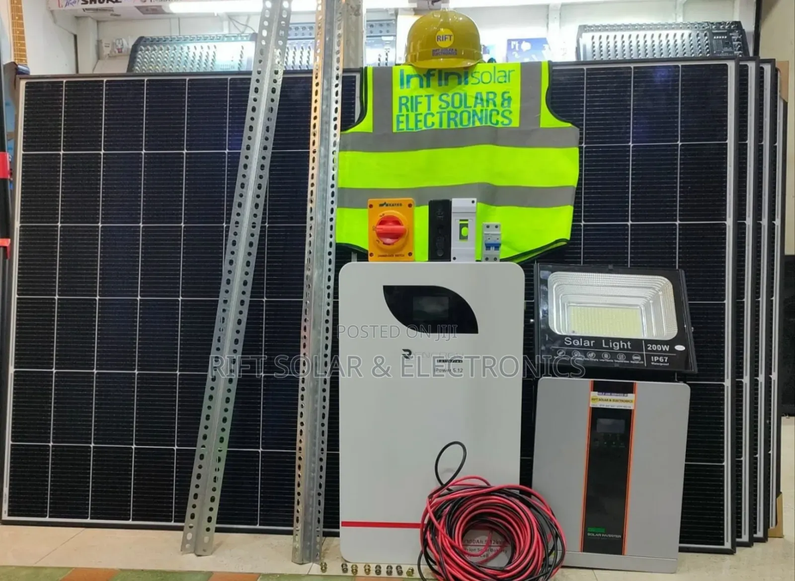 6.2kva Hybrid Inverter - 5.12kwh Lithium Battery (6)625 Solar Full Kit