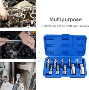 10 Pcs, XZN Triple Square, Spline Bit Socket Set, M4-M18