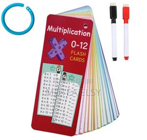 Orange Green 15 PCS Set Math Edition Reusable Numbers Learning Cards - main view