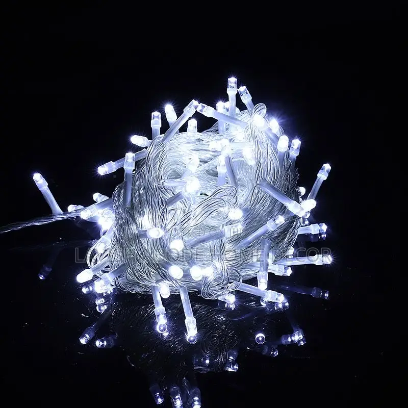 White 10m Fairy Lights Christmas Decorations With Extension Plug