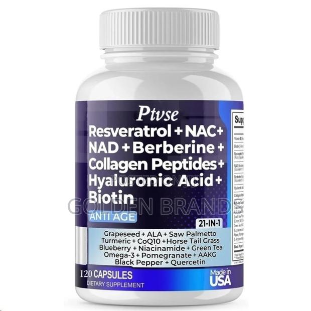 21-in-1 Anti-Age Supplement for Youthful Skin, Energy Total Wellness