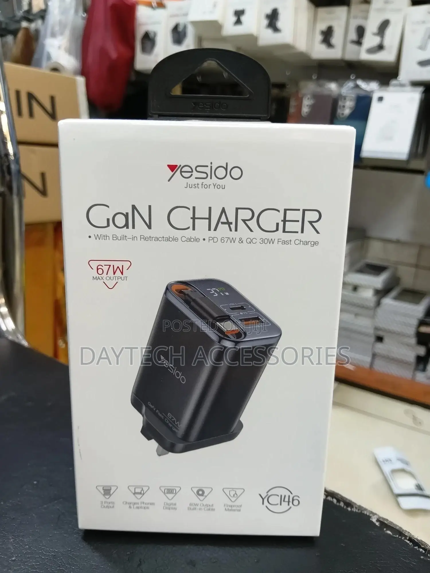 Yesido Ganpro 67w Multi-Device Fast Charger - Black
