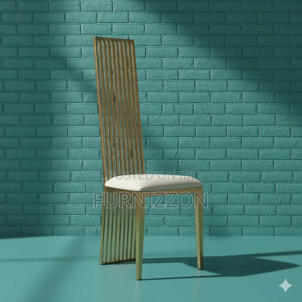 Luxury Stainless Steel High Back Throne Dining Chair