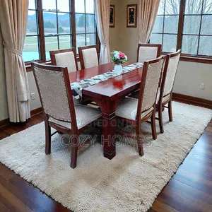 Dining Set a Premium Walnut Brown 6 Seater Dining Set