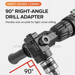 90 Degree Right Angle Drill Attachment With Keyed Chuck