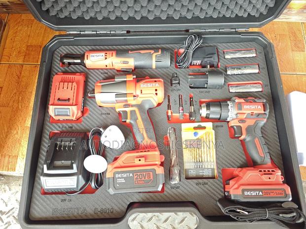 Cordless Power Impact Wrench, Powered Ratchet Powered Drill Tool Kit