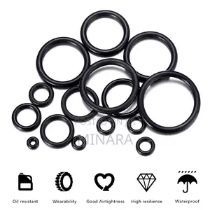 200 Pcs, O-Ring Seals, 15 Sizes, Nitrile Rubber Gasket Washers