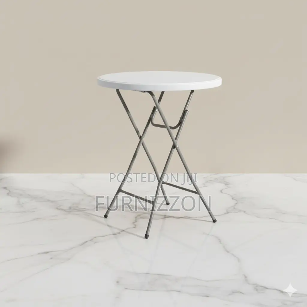 Modern Plastic Foldable High Bar Table – 80cm Size