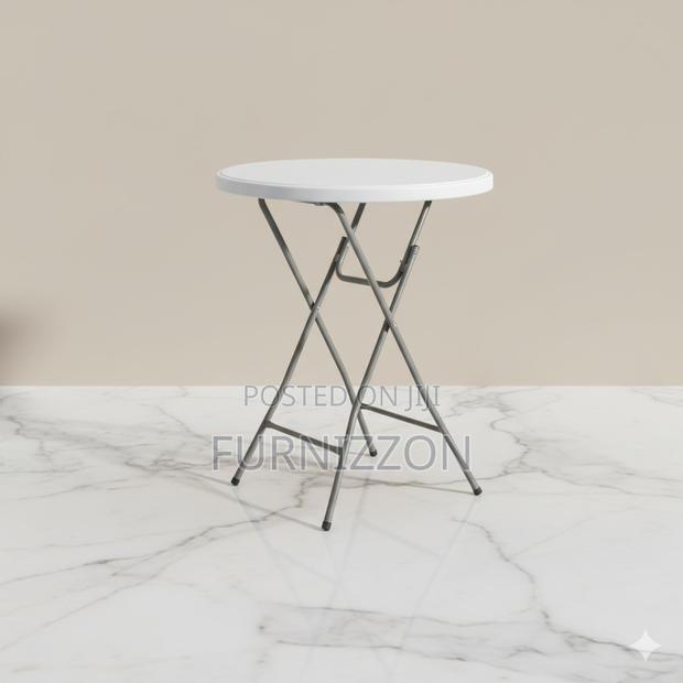 Modern Plastic Foldable High Bar Table – 80cm Size - main view