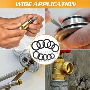 200 Pcs, O-Ring Seals, 15 Sizes, Nitrile Rubber Gasket Washers