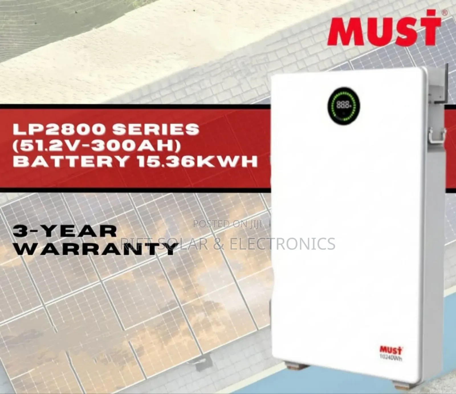 300ah - 51.2v Lithium Ion Lifepo4 Solar Battery 15.36kwh