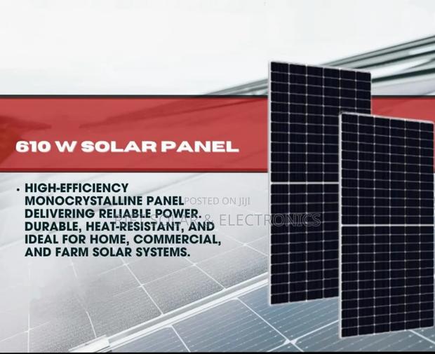 610 Watts - 49 Volts Bifacial Monocrystalline Solar Panels Offer Offer - main view