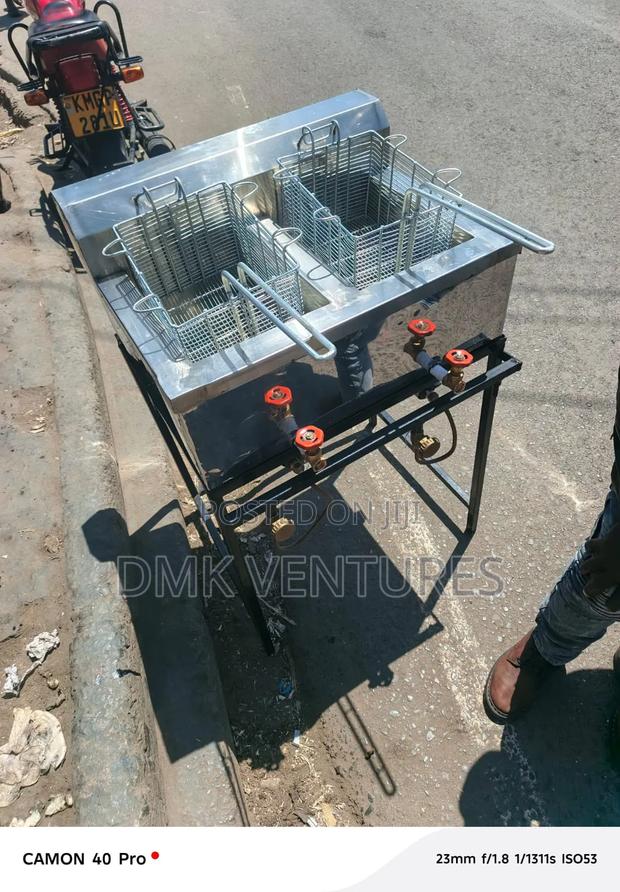 Elite Choice Gas Double Deep Fryer - main view