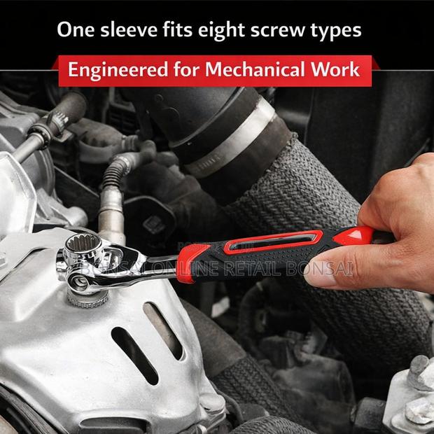 52-in-1 Universal Socket Wrench, Multi-Functional Rotary Dog Bone Tool - thumbnail 5