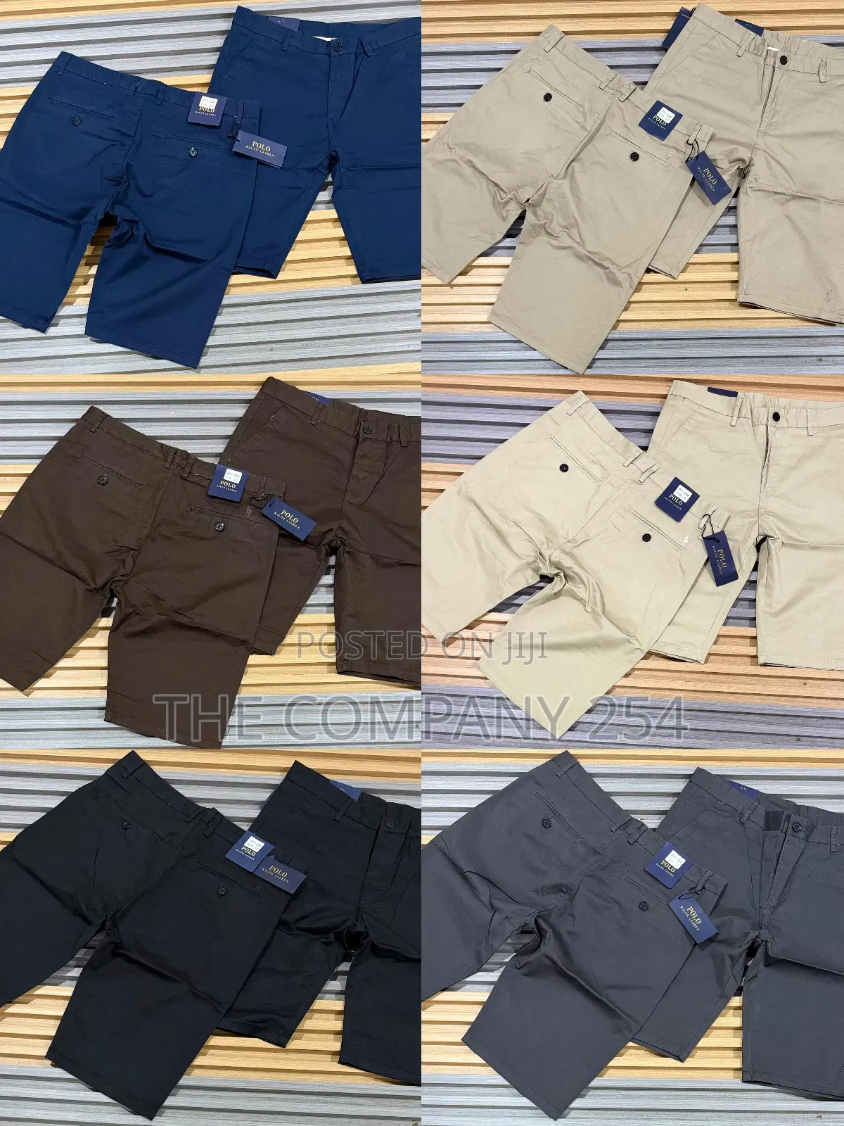 Quality Casual Khaki Men Plain Coloured Shorts