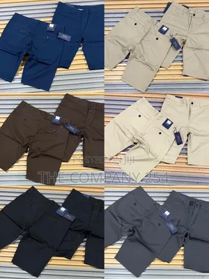 Quality Casual Khaki Men Plain Coloured Shorts