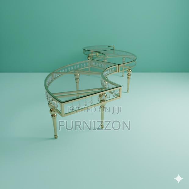 Stylish Gold Moon Table – Perfect for Living Room Lounge