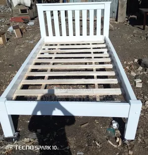 Wooden White 3*6 Kids Bed