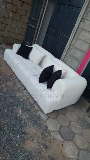 A 3seater Comfortable White Bubble Sofa