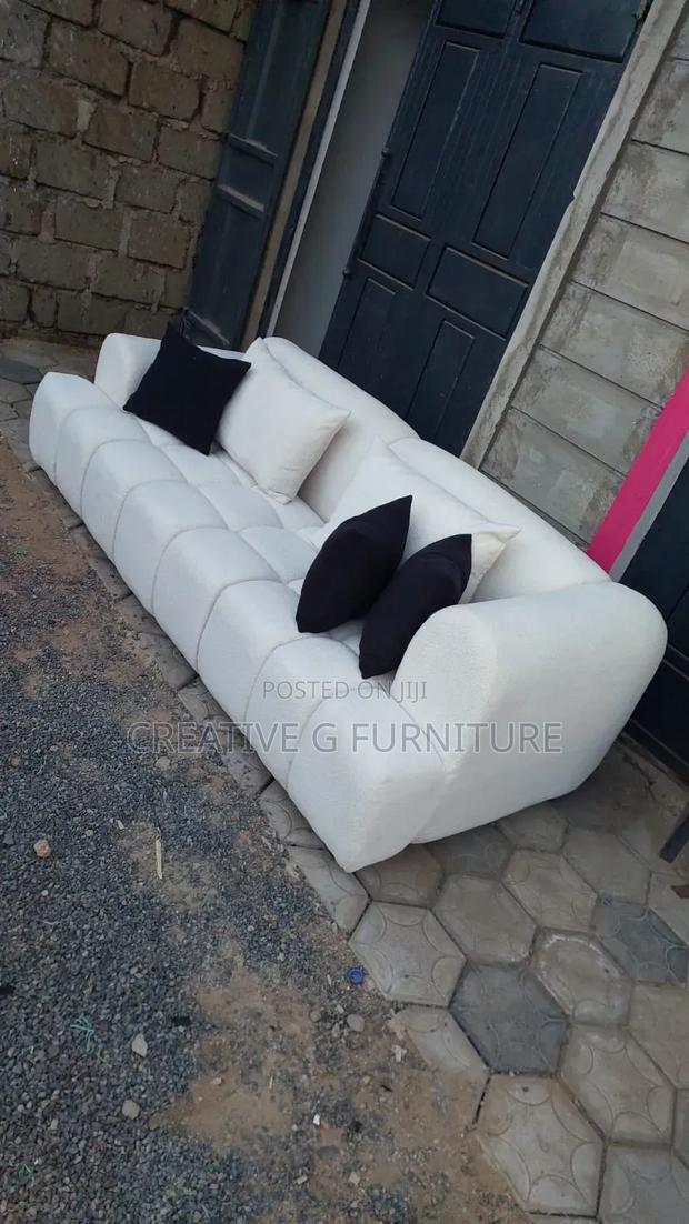 A 3seater Comfortable White Bubble Sofa