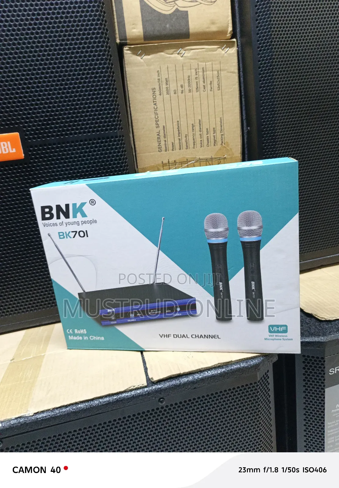 VHF Dual Wireless Microphone Bk-70