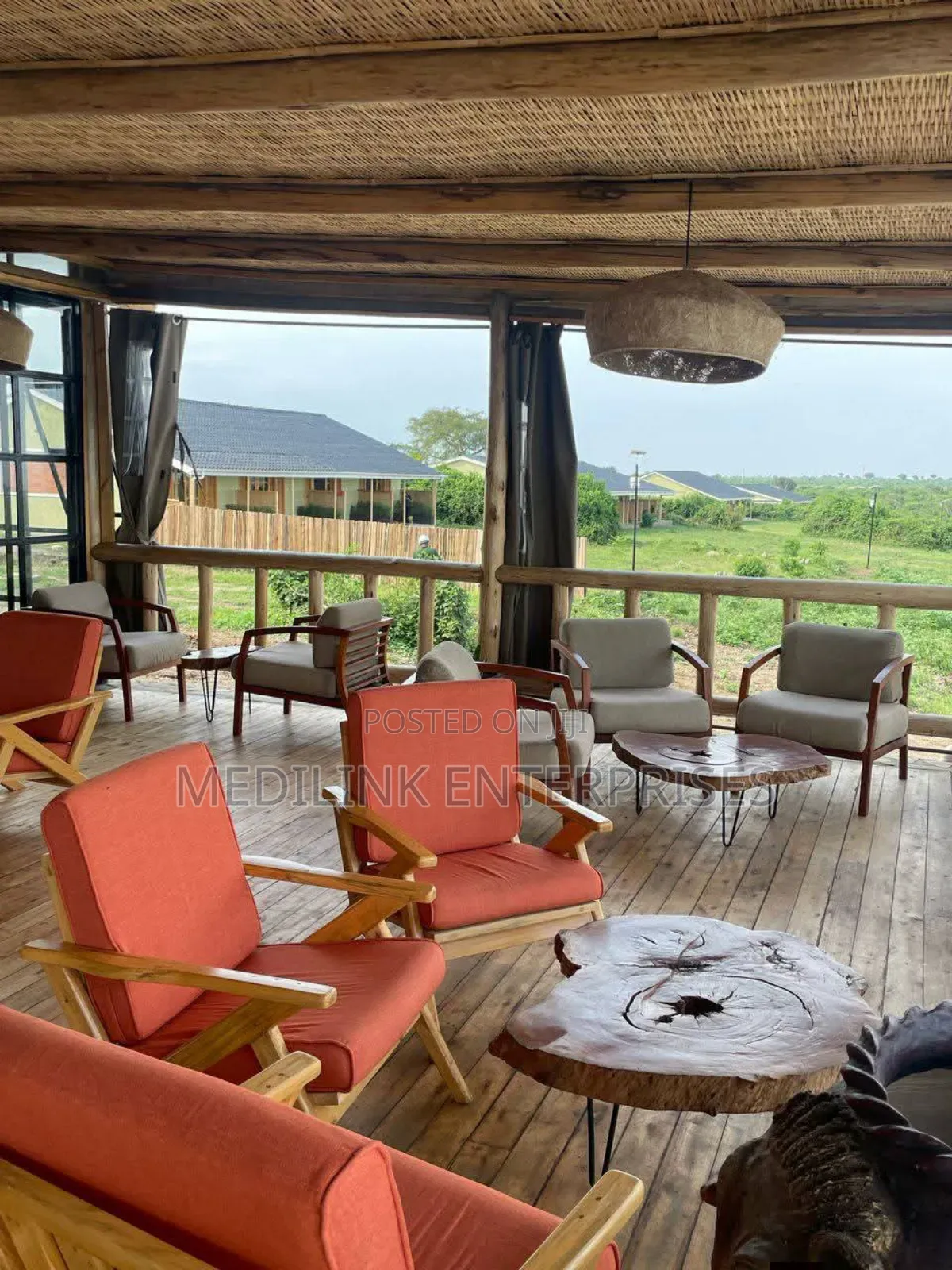 Indoor Hotel Setting Armchair (Wood Mist)