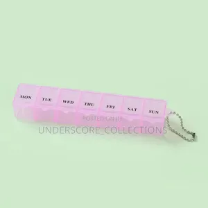 7 Grid Medicine Organizer-Pink