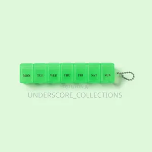 7 Grid Medicine Organizer-Green