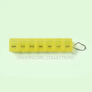 7 Grid Medicine Organizer-Yellow