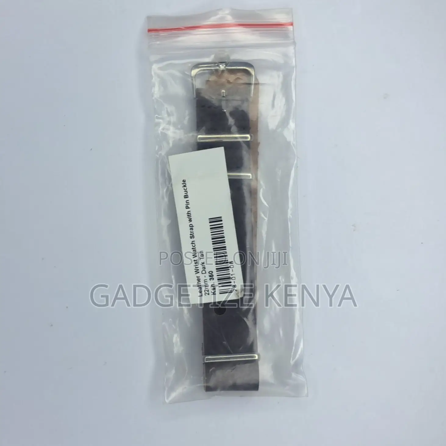 Leather Wrist Watch Strap With Stainless Steel Pin Buckle