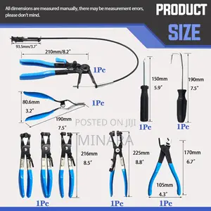 9 Pcs, Automotive Hose Clamp Pliers Set Fuel,Oil,Water Hose Removal