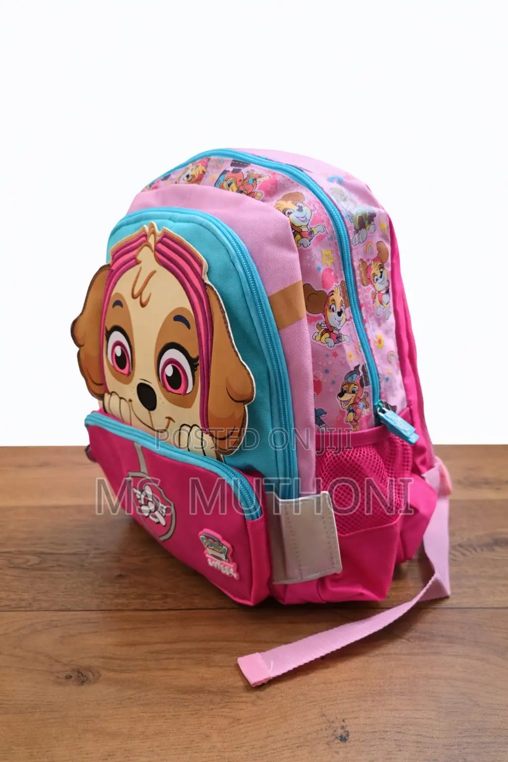 Pink Smiggle Paw Patrol Teeny Tiny Character Backpack Featuring Skye