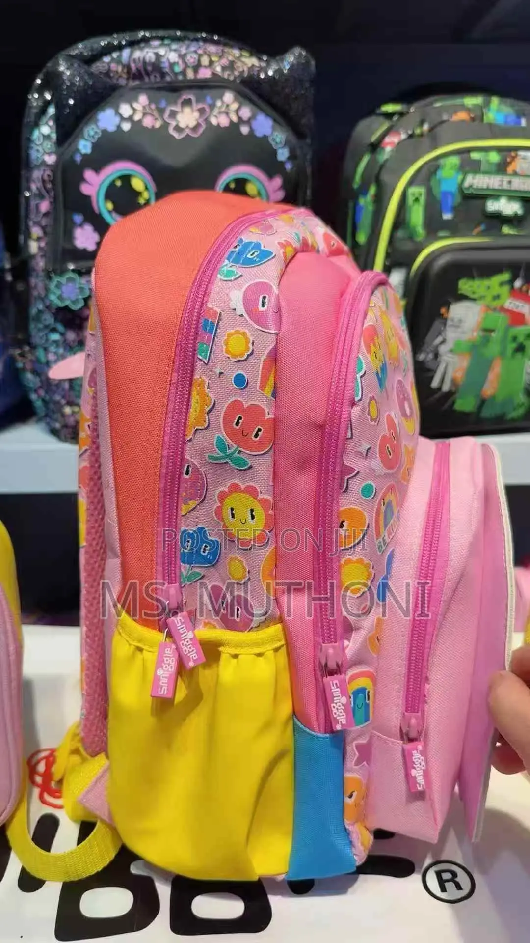 Pink Smiggle Paw Patrol Teeny Tiny Character Backpack Featuring Skye