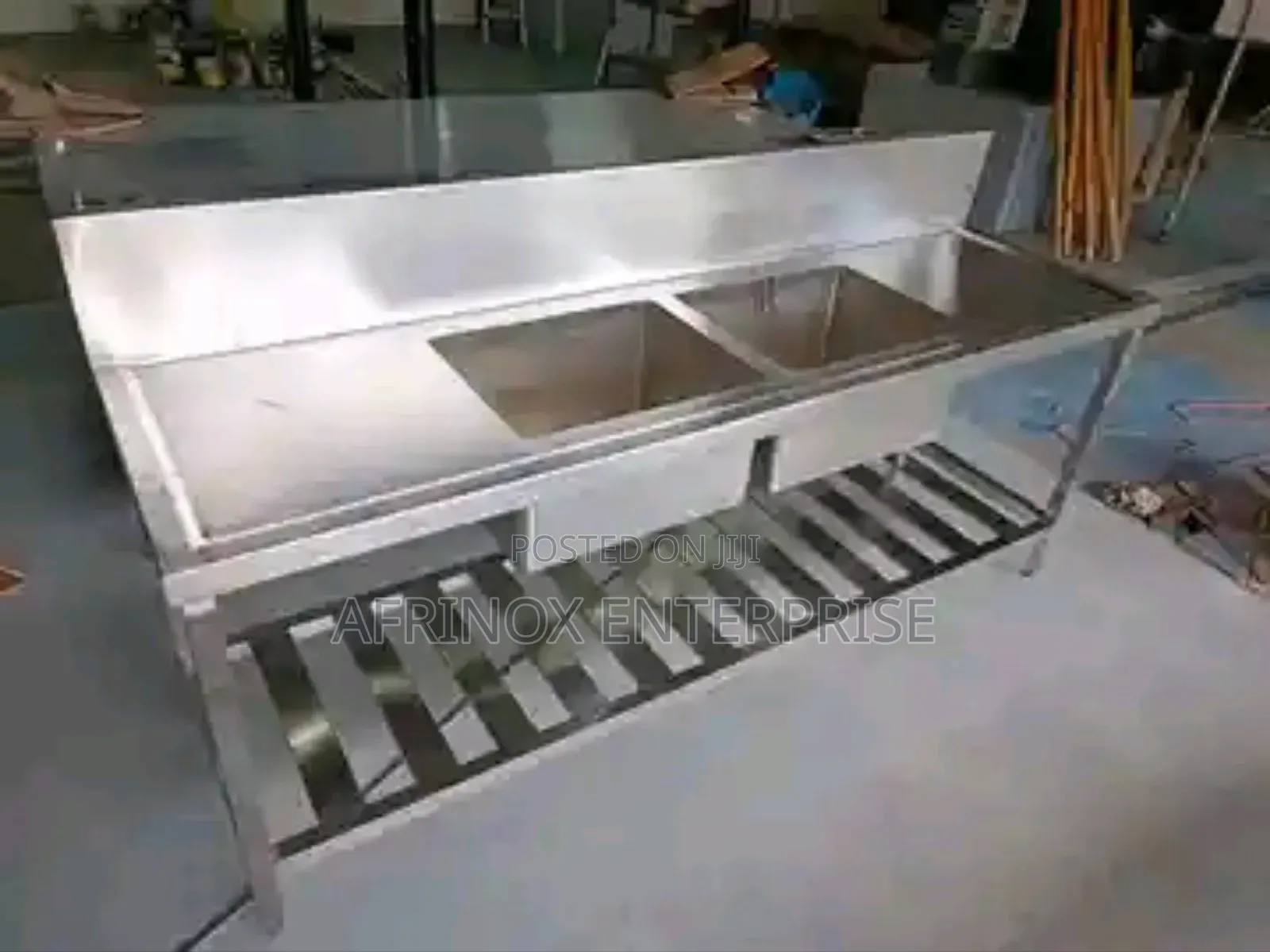 Stainless Steel Double Bowl Commercial Sink