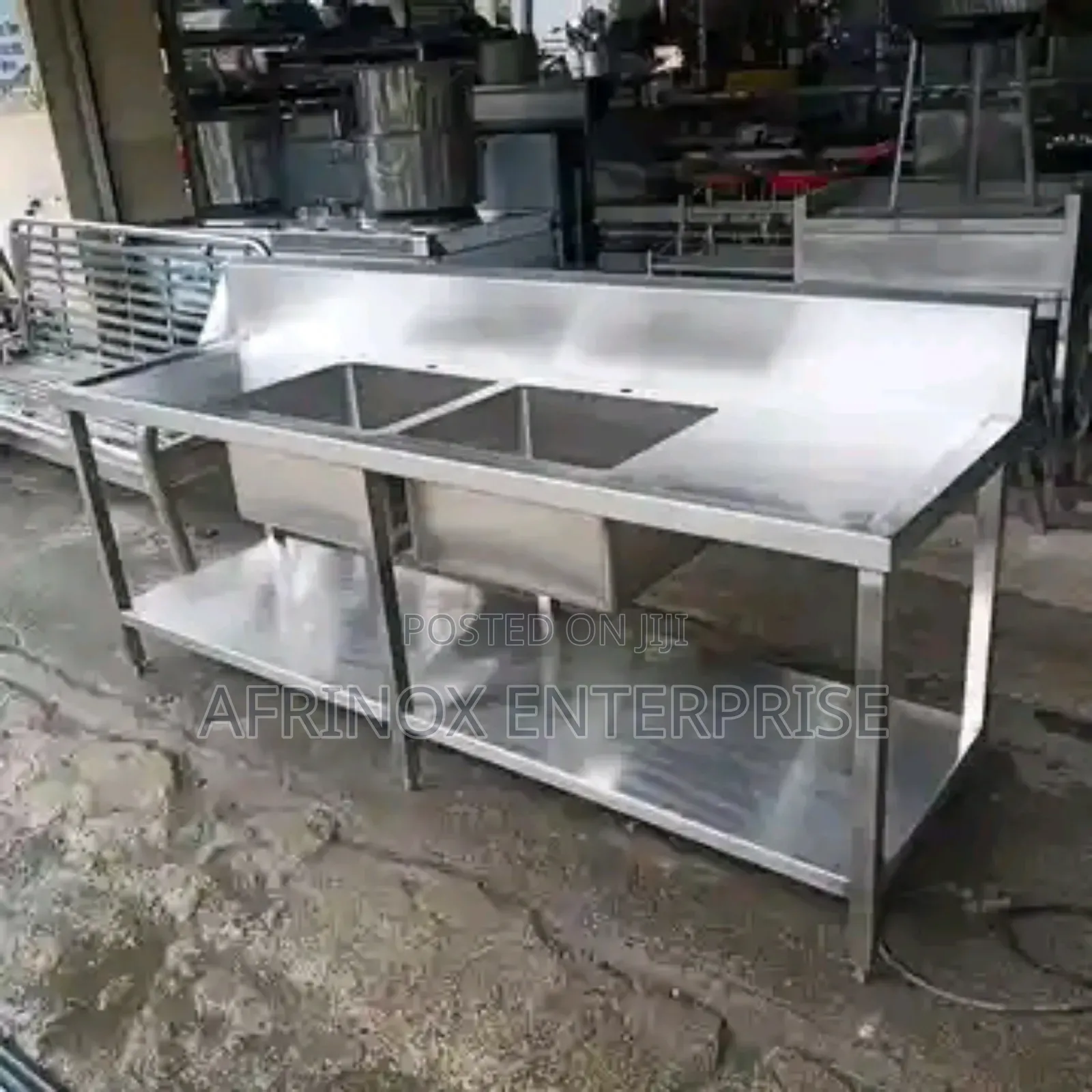 Stainless Steel Double Bowl Commercial Sink