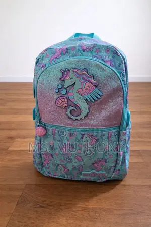 Smiggle Unicorn/ Sea Horse Backpack in Purple Blue