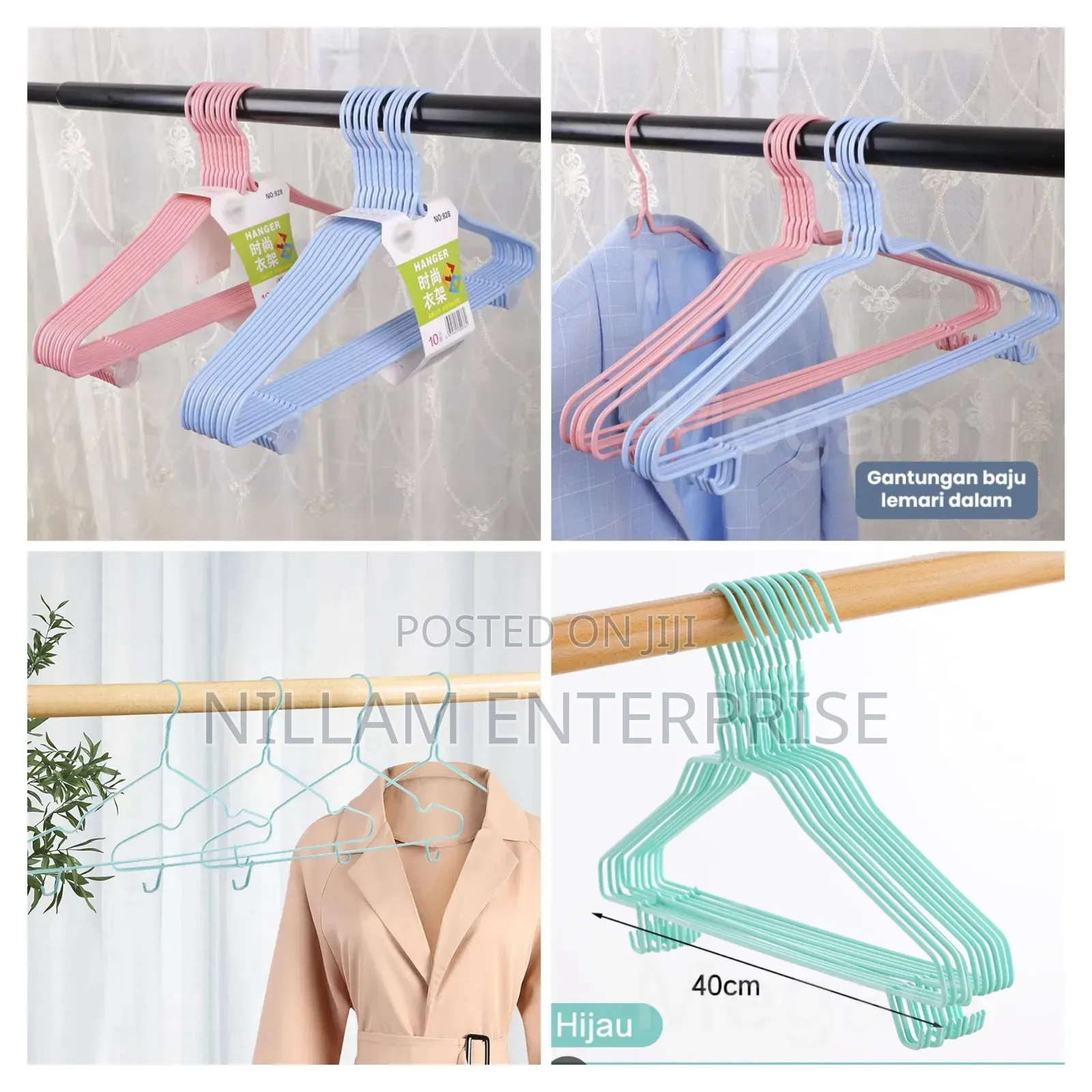 *10pcs/Simple Steel With Plastic Coat Hanger