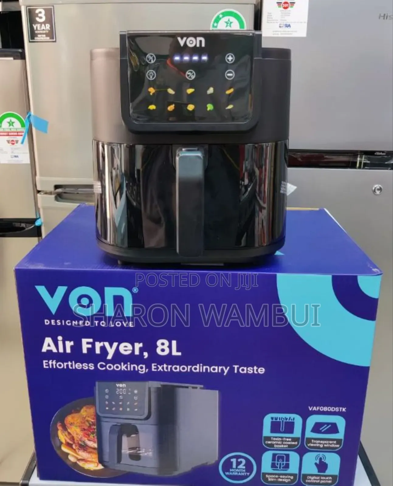 New Von 8l Digital Air Fryer /8l Vin Digital Air Fryer