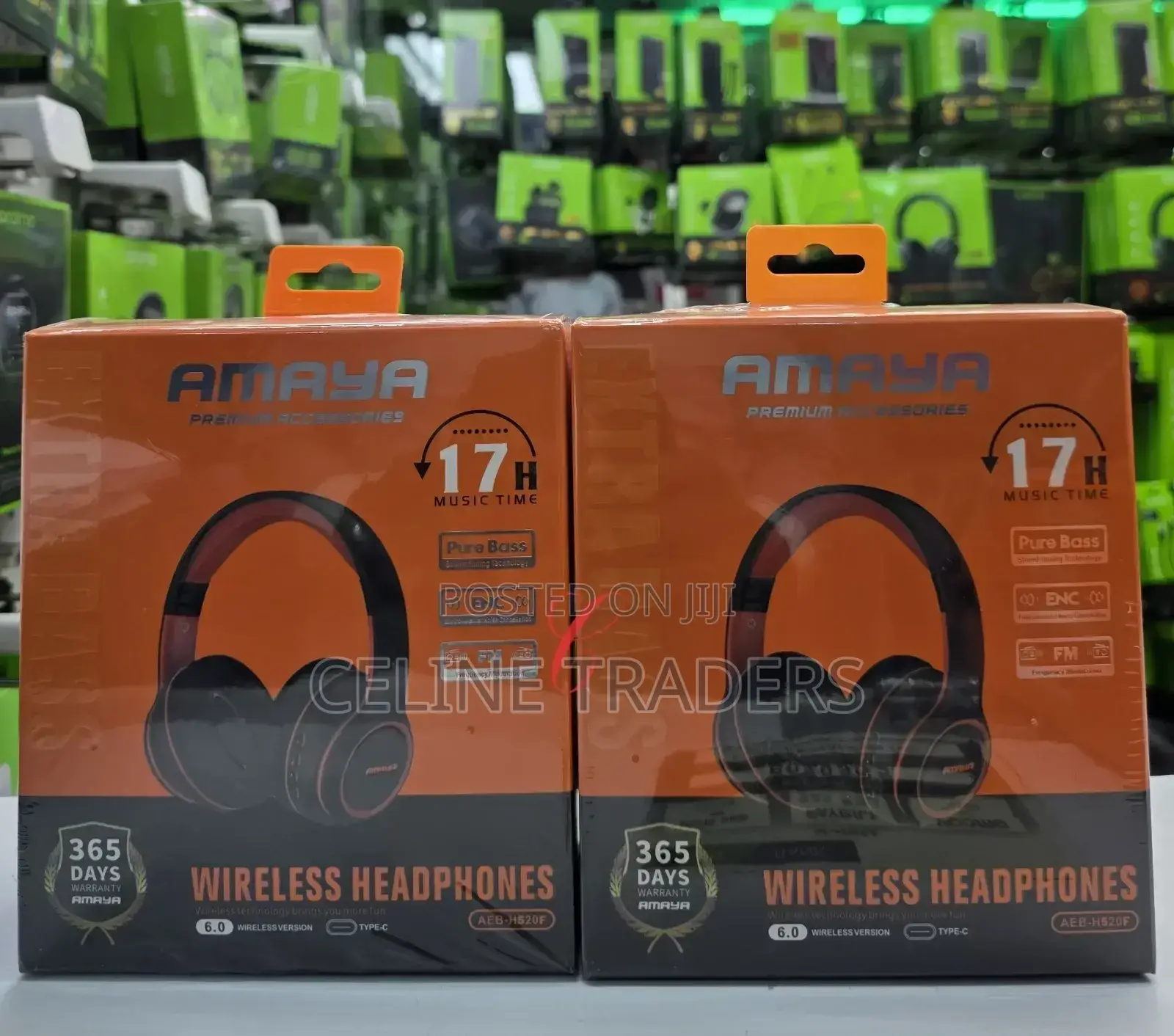 ;*
Amaya Aeb-H520f *Enc* Pure Bass Wireless Headphones